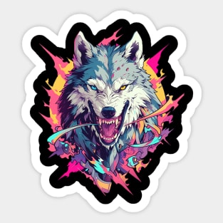 wolf face Sticker